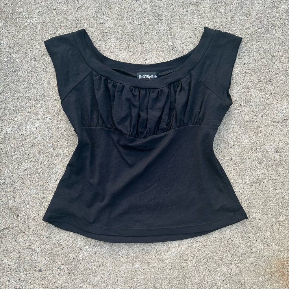 Y2K hot tempered black baby doll top